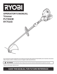 Ryobi Outdoor PLT3043E User's Manual