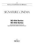 Runco SC-50D User's Manual