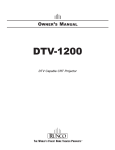 Runco DTV-1200 User's Manual