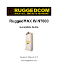 RuggedCom RUGGEDMAX WIN7000 User's Manual