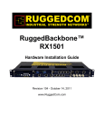 RuggedCom RUGGEDBACKBONE RX1501 User's Manual