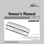 Royal Sovereign APL-330U User's Manual