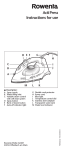 Rowenta 63016 User's Manual