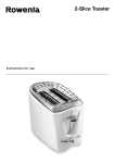Rowenta 2-Slice Toaster User's Manual
