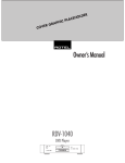Rotel RDV-1040 User's Manual