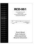 Rotel RCD-951 User's Manual