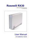 Rosewill RX30 User's Manual