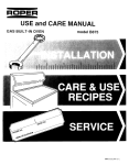 Roper B875 User's Manual