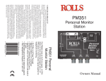 Rolls PM351 User's Manual