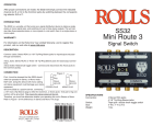 Rolls SS32 User's Manual