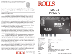 Rolls MX124 User's Manual