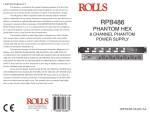 Rolls RPB486 User's Manual