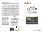 Rolls MX42 User's Manual