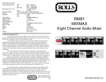 Rolls MixMax RM81 User's Manual