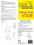 Rolls MiniMix MX22s User's Manual