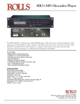 Rolls HR73 User's Manual