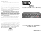 Rolls HM58 User's Manual