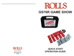 Rolls GS76R User's Manual