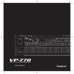 Roland VP-770 User's Manual