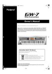 Roland GW-7 User's Manual
