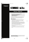 Roland CUBE-15x User's Manual