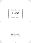 Roland C-230 User's Manual