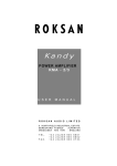 Roksan Audio KMA-2/3 User's Manual