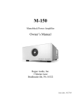 Rogue Audio M-150 User's Manual