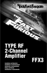 Rockford Fosgate FFX3 User's Manual