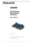 RoboteQ AX500 User's Manual
