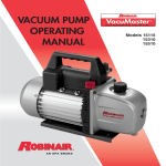RobinAir VacuMaster 15510 User's Manual