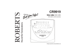 Roberts Radio CR9919 User's Manual