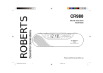 Roberts Radio CR980 User's Manual