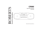 Roberts Radio CR960 User's Manual