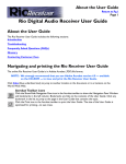Rio Audio Digital Audio Receiver User's Manual
