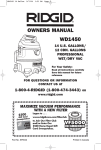 RIDGID WD1450 User's Manual