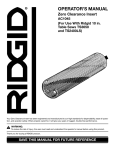 RIDGID TS2400LS User's Manual