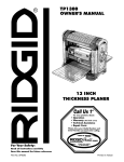 RIDGID TP1300 User's Manual