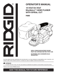 RIDGID R888 User's Manual