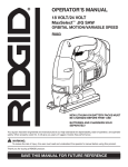 RIDGID R883 User's Manual