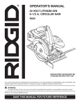 RIDGID R855 User's Manual