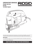 RIDGID R3120 User's Manual