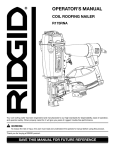 RIDGID R175RNA User's Manual