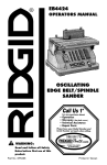 RIDGID EB44241 User's Manual