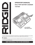 RIDGID 140276004 User's Manual