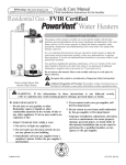 Rheem Professional Classic Series: Power Vent Use & Care Manual