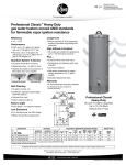 Rheem Professional Classic Series: Heavy Duty Specification Sheet