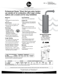 Rheem Professional Classic Series: Direct Vent (Horizontal Option) Specification Sheet