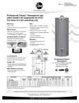 Rheem Professional Classic Series: Atmospheric Specification Sheet