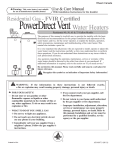 Rheem Professional Classic Plus Series: Heavy Duty Power Direct Vent Use & Care Manual
